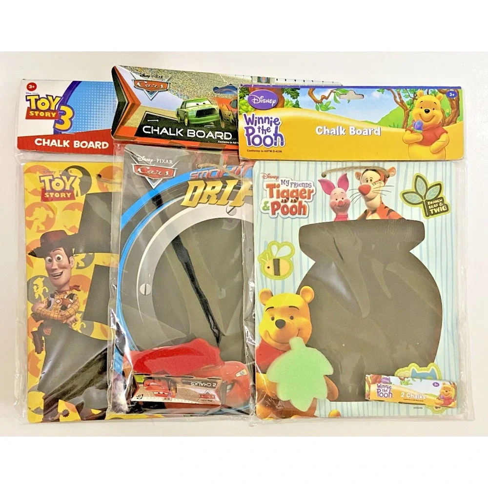 Disney MY FRIENDS TIGGER & POOH, CARS SMOKIN DRIFT, & TOY STORY 3 Chalkboards‎